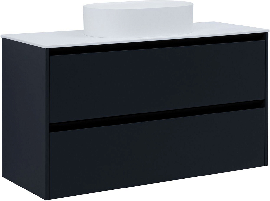 Тумба со столешницей Allen Brau Activity 120 подвесная, антрацит матовый/черный браш