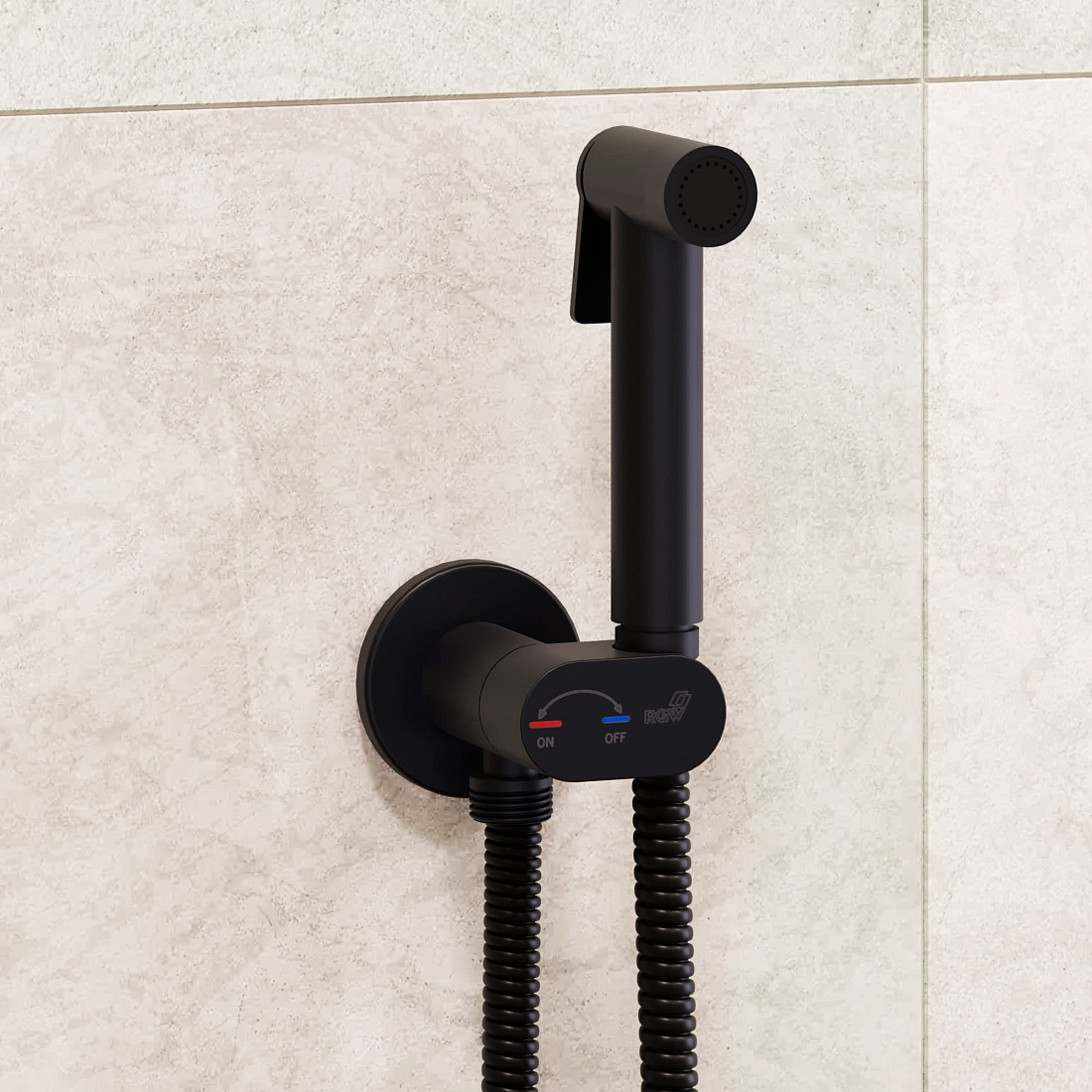 Гигиенический душ RGW SP-213B со смесителем, черный