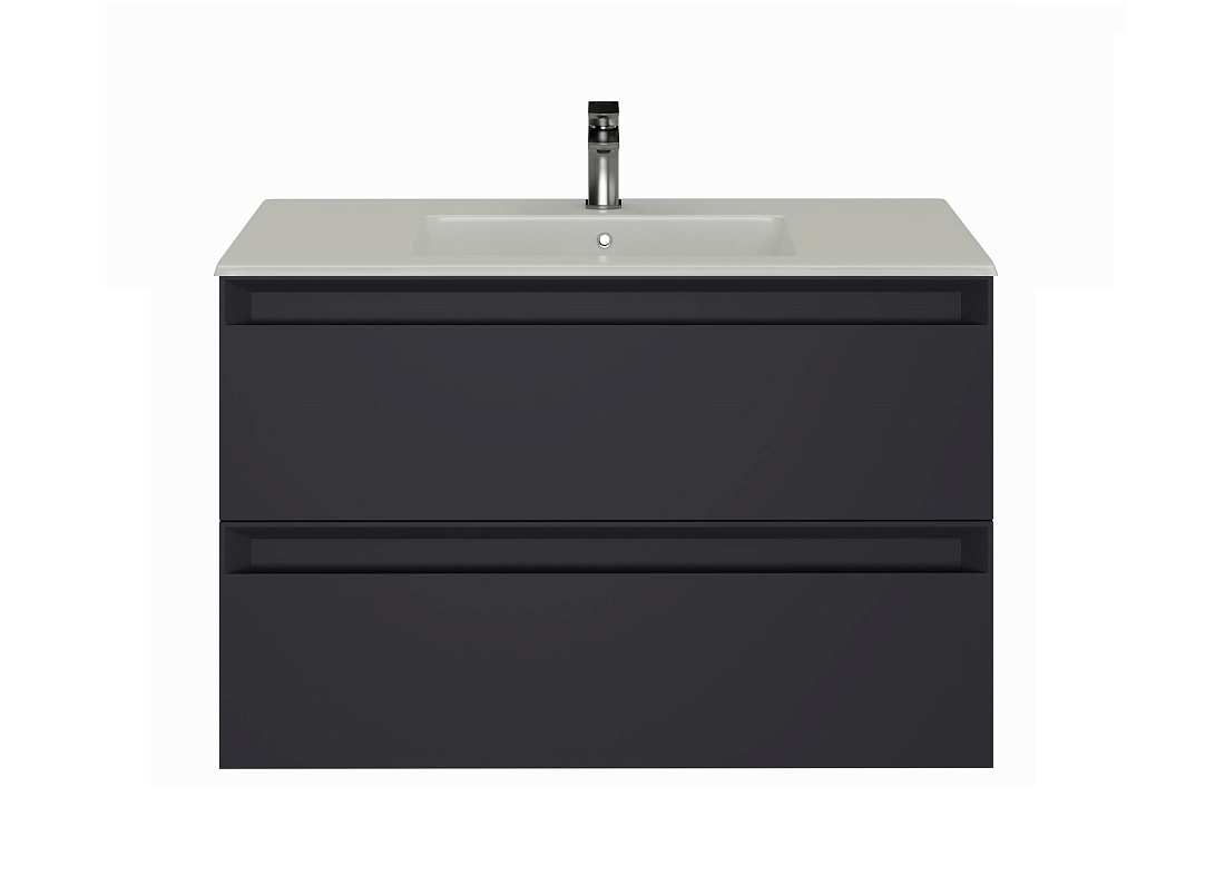 Тумба с раковиной Allen Brau Eclipse 2.0 100 подвесная, антрацит матовый