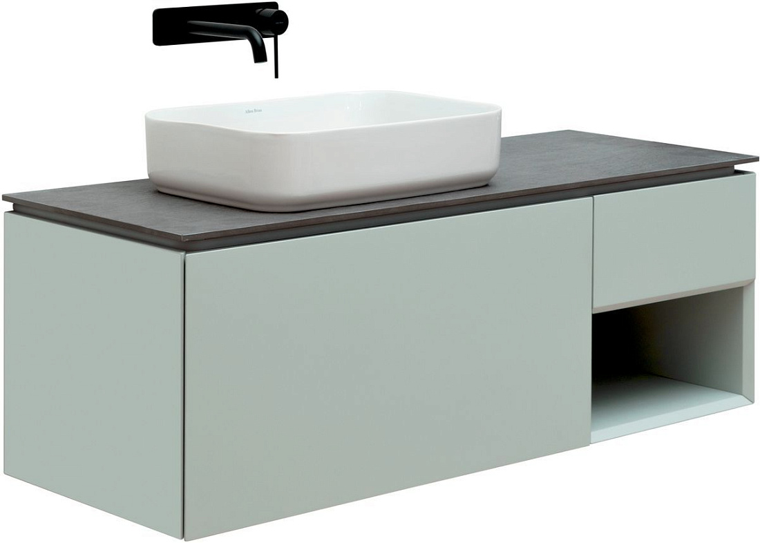 Тумба со столешницей Allen Brau Infinity 120 L подвесная, с подсветкой, папирус матовый