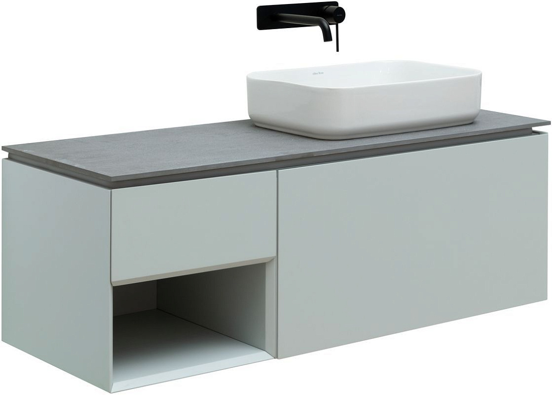 Тумба со столешницей Allen Brau Infinity 120 R подвесная, с подсветкой, папирус матовый