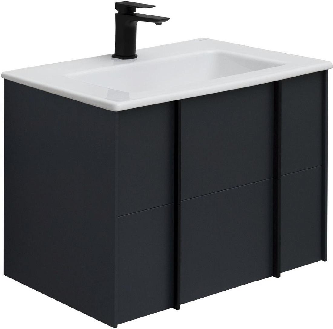 Тумба с раковиной Allen Brau Reality 70 подвесная, антрацит матовый