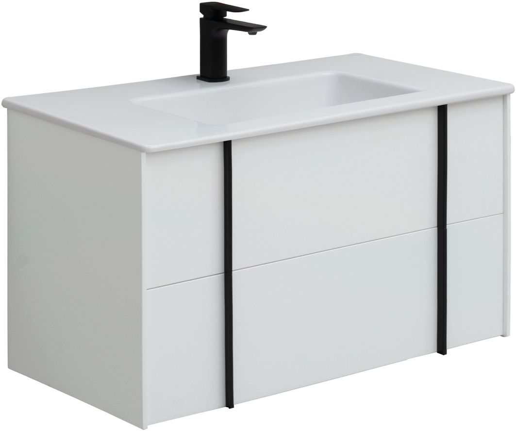 Тумба с раковиной Allen Brau Reality 90 подвесная, белый матовый