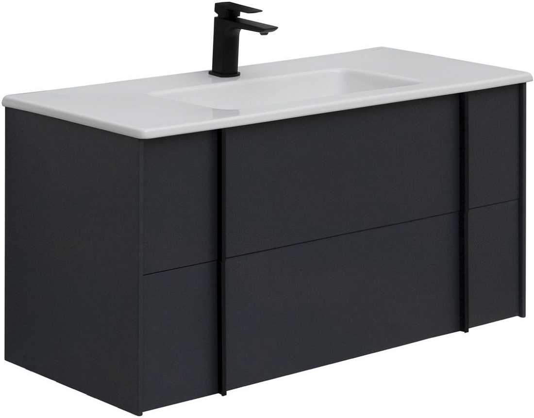 Тумба с раковиной Allen Brau Reality 100 подвесная, антрацит матовый