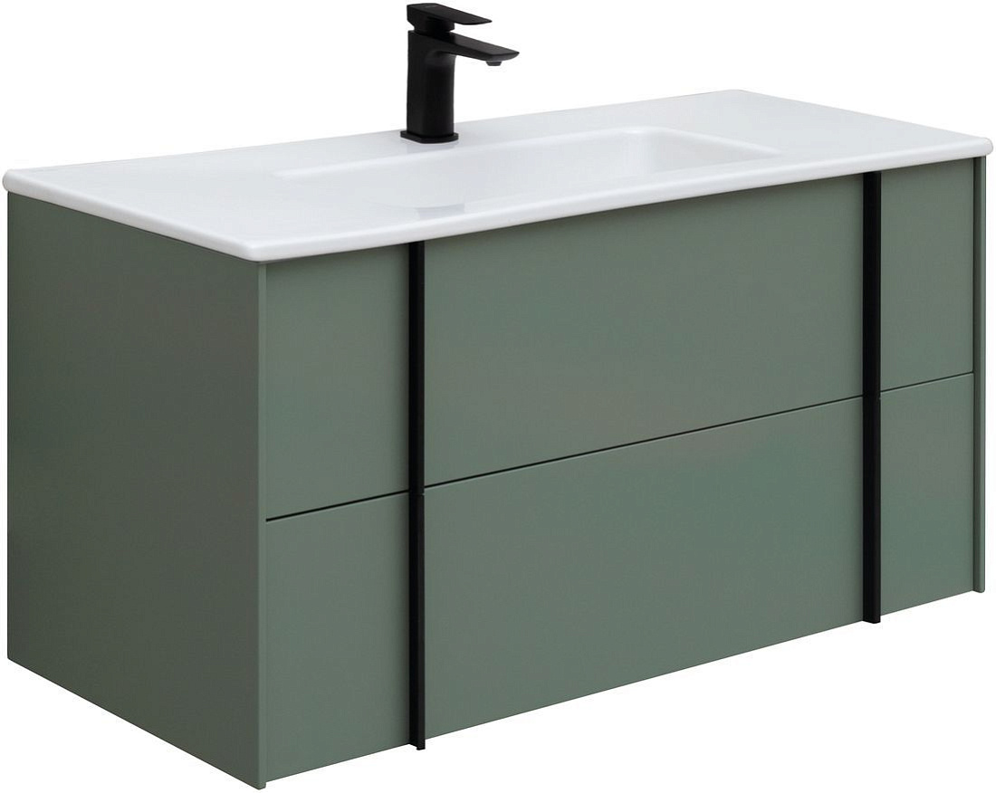 Тумба с раковиной Allen Brau Reality 120 подвесная, олива матовый