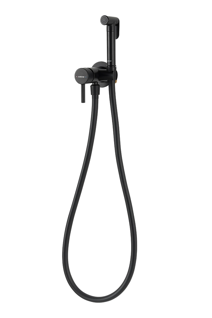 Гигиенический душ Arrow AHQ03MB-TZ со смесителем, встраиваемый, черный матовый