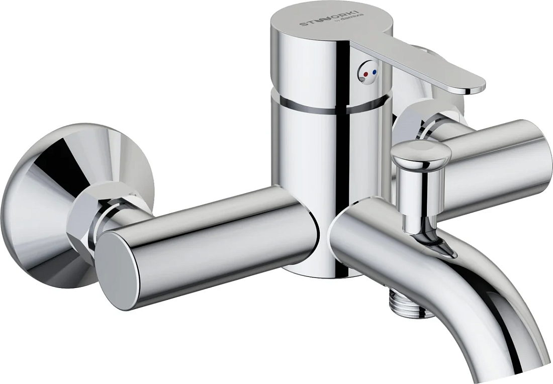 Смеситель STWORKI Стокгольм HFSG10000 для ванны с душем, хром
