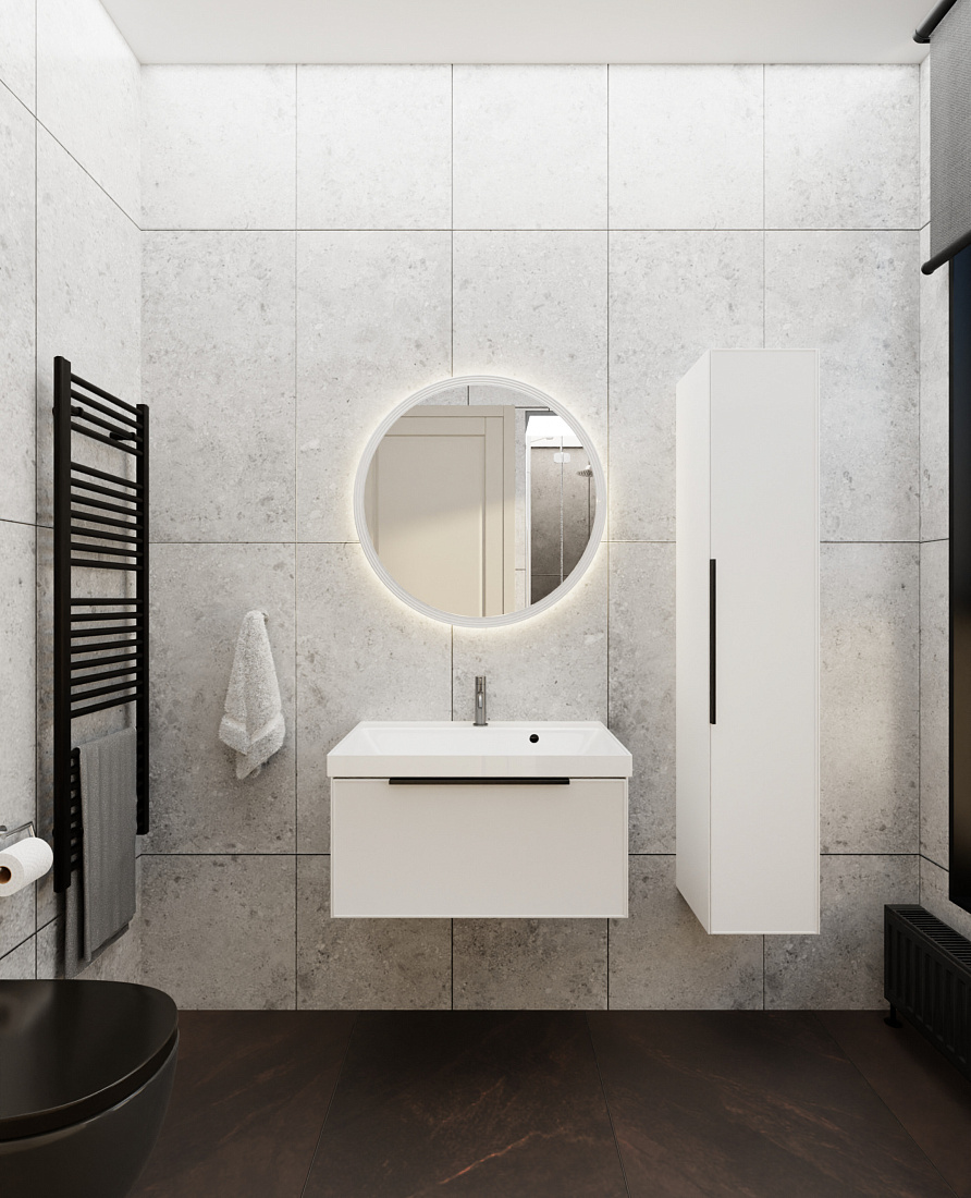 Мебель для ванной La Fenice Simpla 80 подвесная, 1 ящик, белый матовый