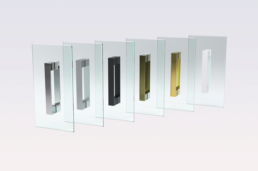 Дверь в душевой проем Vegas Glass AFP NOVO 100 03 crystalvision L, профиль золото матовое, стекло crystalvision