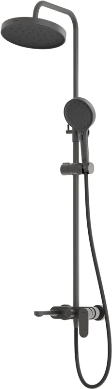 Душевая стойка Pragma Olako OLK3.BFSS.022 со смесителем, черный матовый