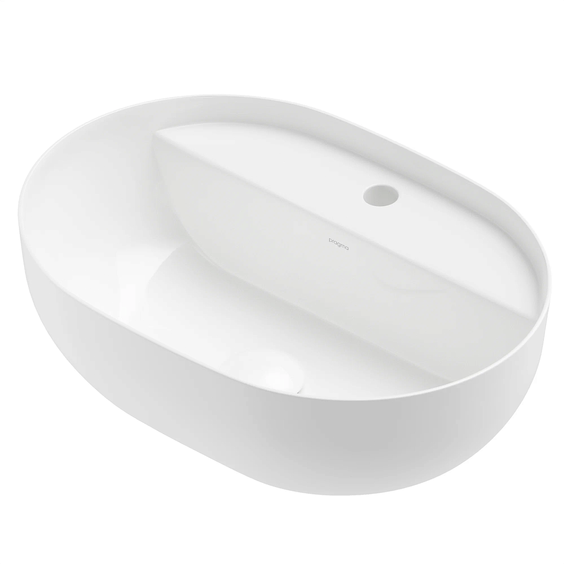 Раковина Pragma Nanta NAN1.GWFL.024 50х38 накладная, с отверстием под смеситель, белый
