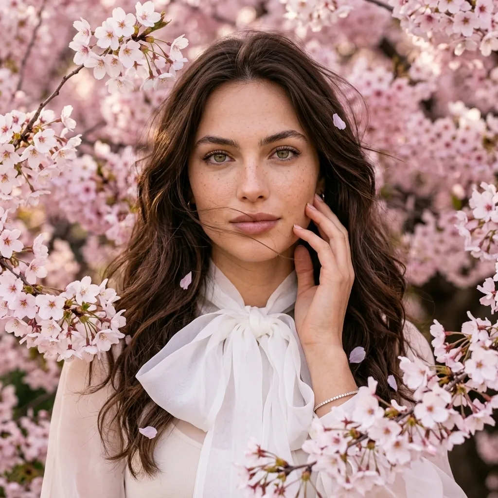 Портрет среди сакуры