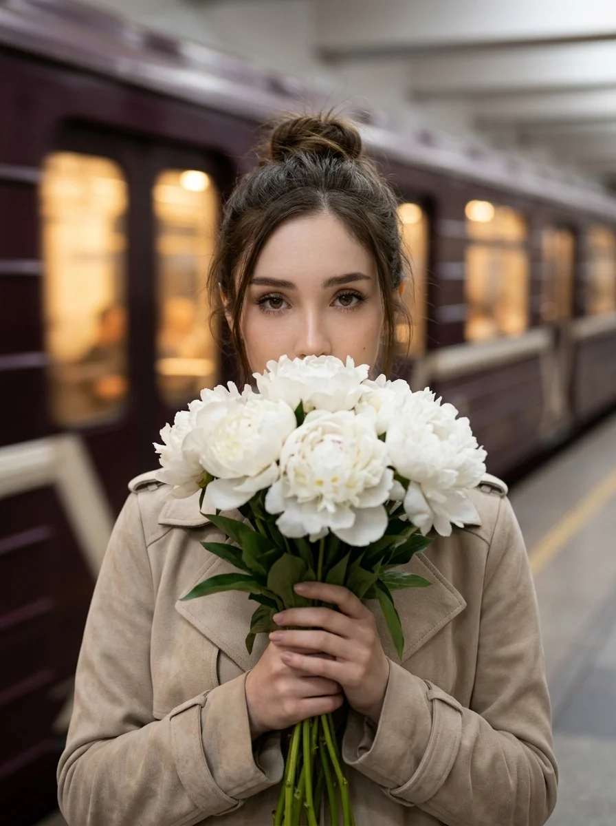 Пионы в метро