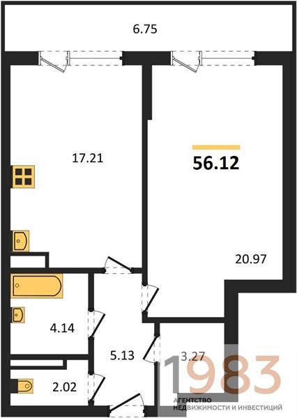 Квартира 1-комнатная квартира