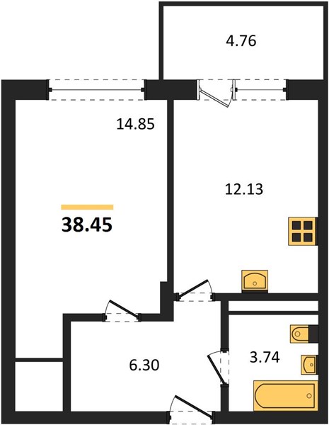 Квартира 1-комнатная квартира
