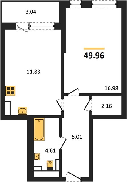 Квартира 1-комнатная квартира