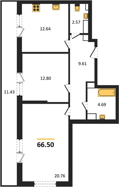 Квартира 2-комнатная квартира