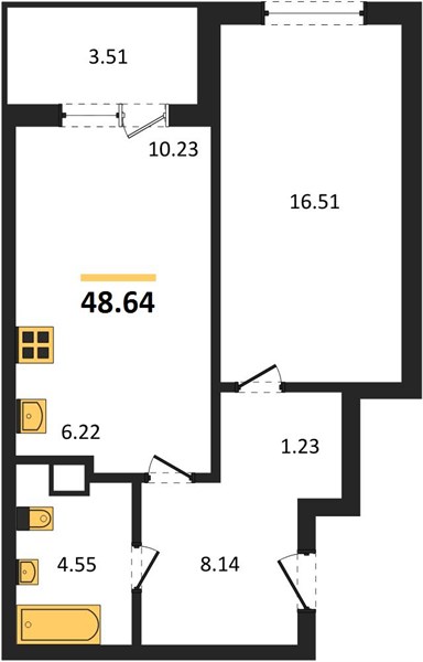 Квартира 1-комнатная квартира