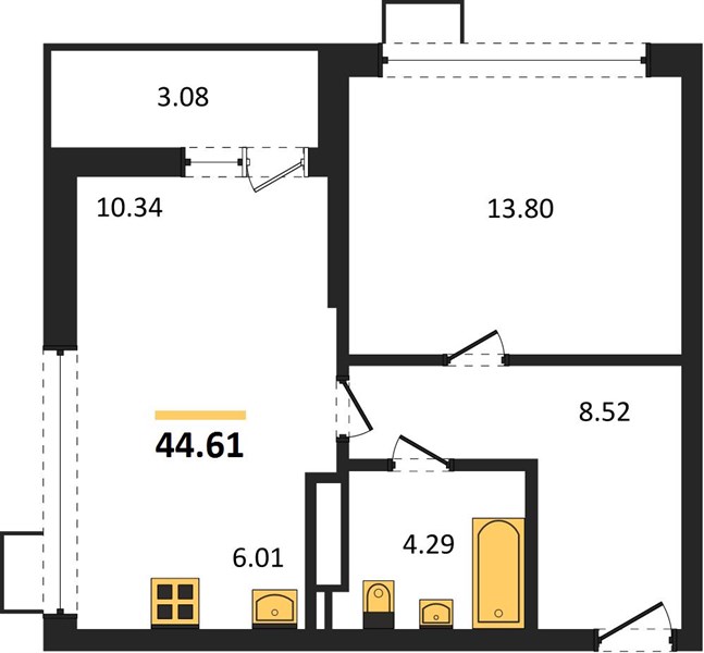 Квартира 1-комнатная квартира