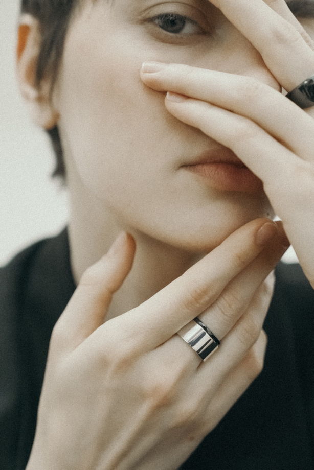 Кольцо unisex из серебра КУСОК СЕРЕБРА