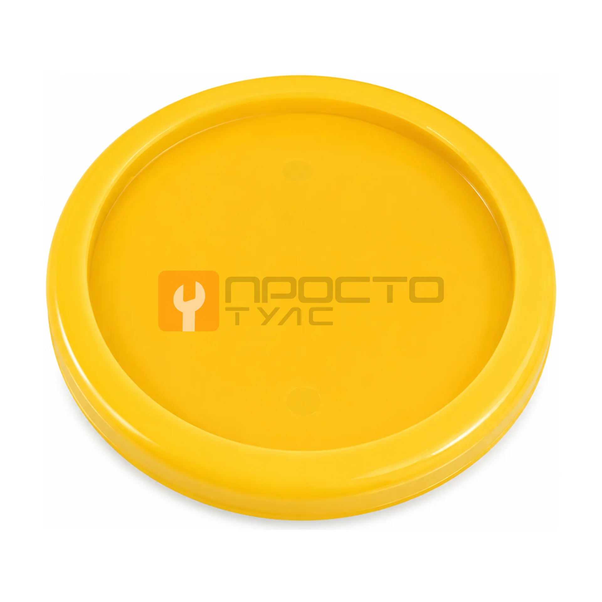 Резиновая накладка для лапы подъёмника, жёлтая, круглая, с рельефным протектором фото (1)