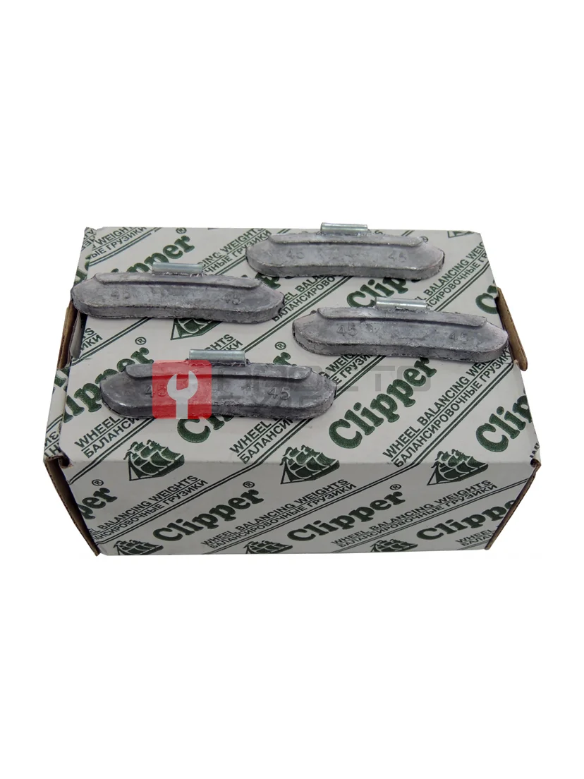 CLIPPER ГРУЗИК 0245 балансировочный для стального диска 45гр. (набор 50шт.)