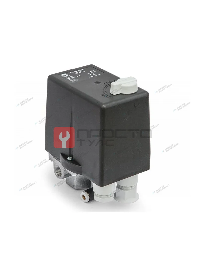 CONDOR WERKE Реле давления (прессостат) MDR3/16 3х1/4F+1х3/8F, 20А, 380В CONDOR 4996162073