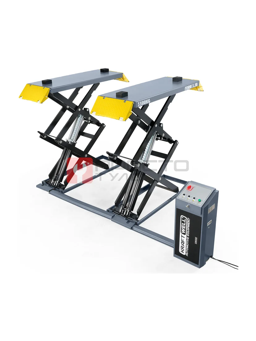 KraftWell FORBI 3.5B Подъёмник комплект ножничный г/п 3,5 т. низкопрофильный