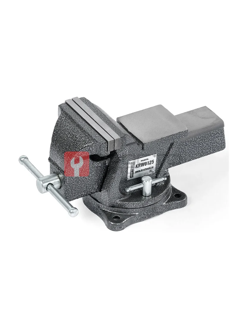 KraftWell KRW0125 Тиски слесарные вращающиеся 125 мм