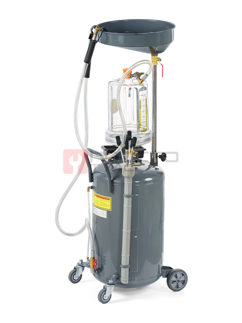 KraftWell KRW1839.80L Установка для слива и откачки масла/антифриза с подъемной ванной и мерной емкостью, 100 л
