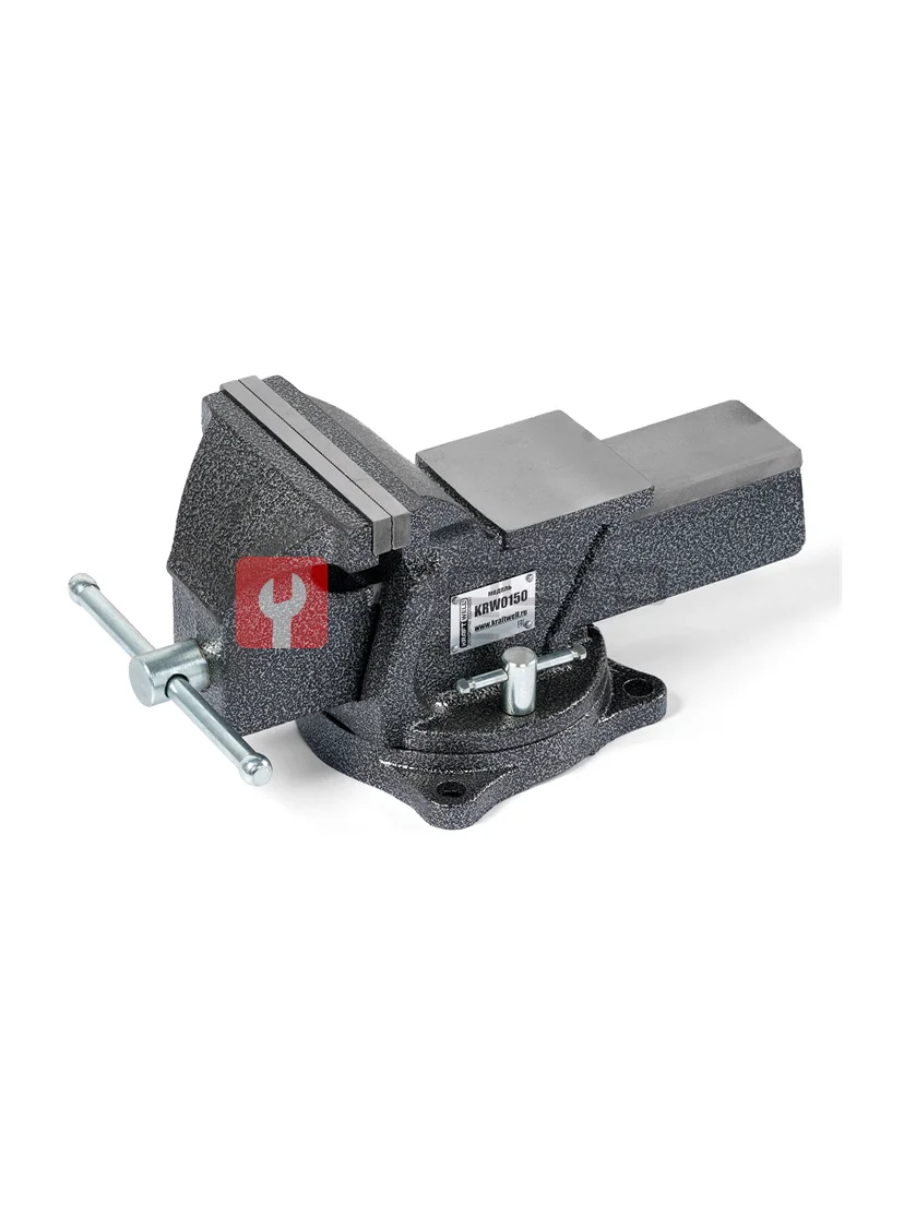KraftWell KRW0150 Тиски слесарные вращающиеся 150 мм