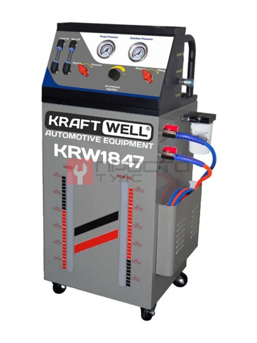 KraftWell KRW1847 Установка для замены масла в АКПП. Питание 12В