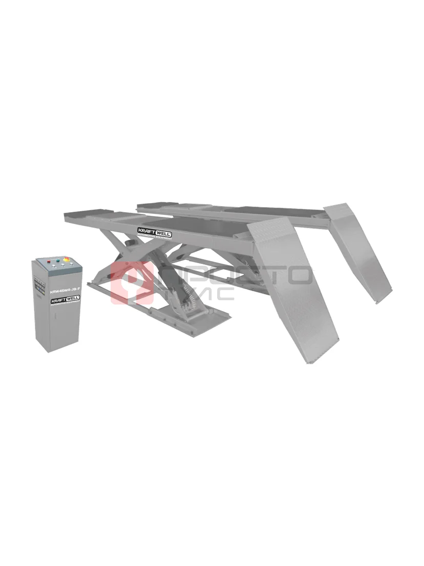 KraftWell KRW40WA-JB-F Подъемник г/п 4 т. напольный, платформы 4500 мм для сход-развала