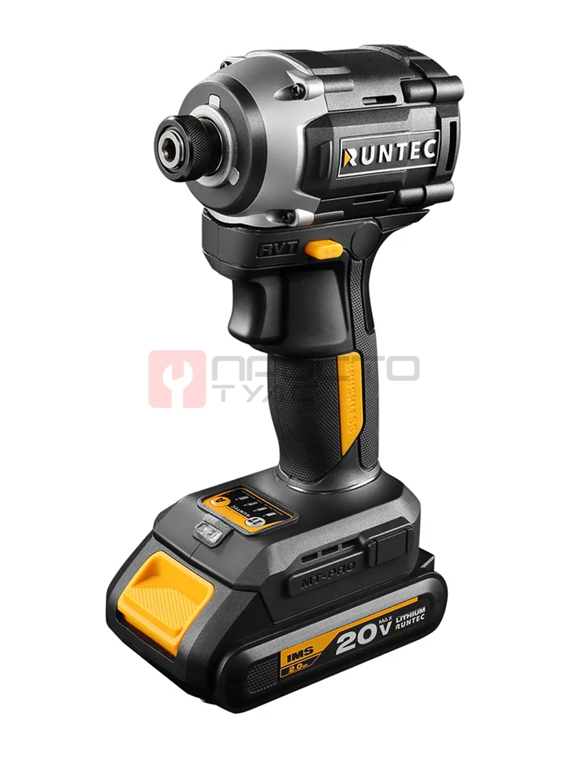RUNTEC RT-ED233 Винтоверт ударный аккумуляторный RUNTEC PRO 1/4", 20В, 2*2Ач, 230Нм
