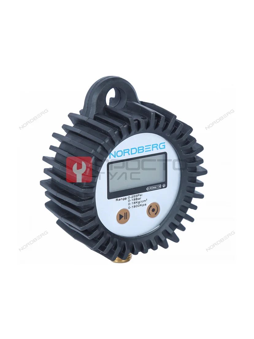 Манометр радиальный, 1/4", 80мм, 0-18 бар, цифровой NORDBERG Ti63#GAUGE