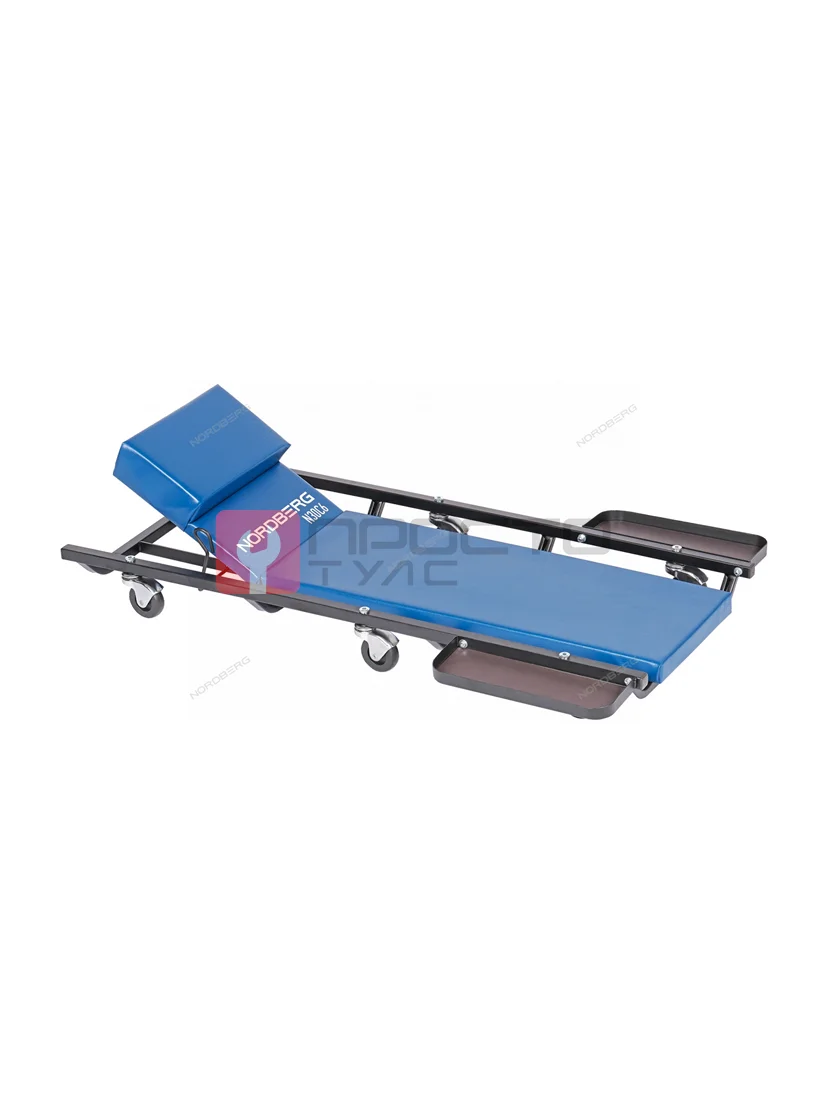 Лежак подкатной с подъемным подголовником и магнитными лотками NORDBERG N30C6