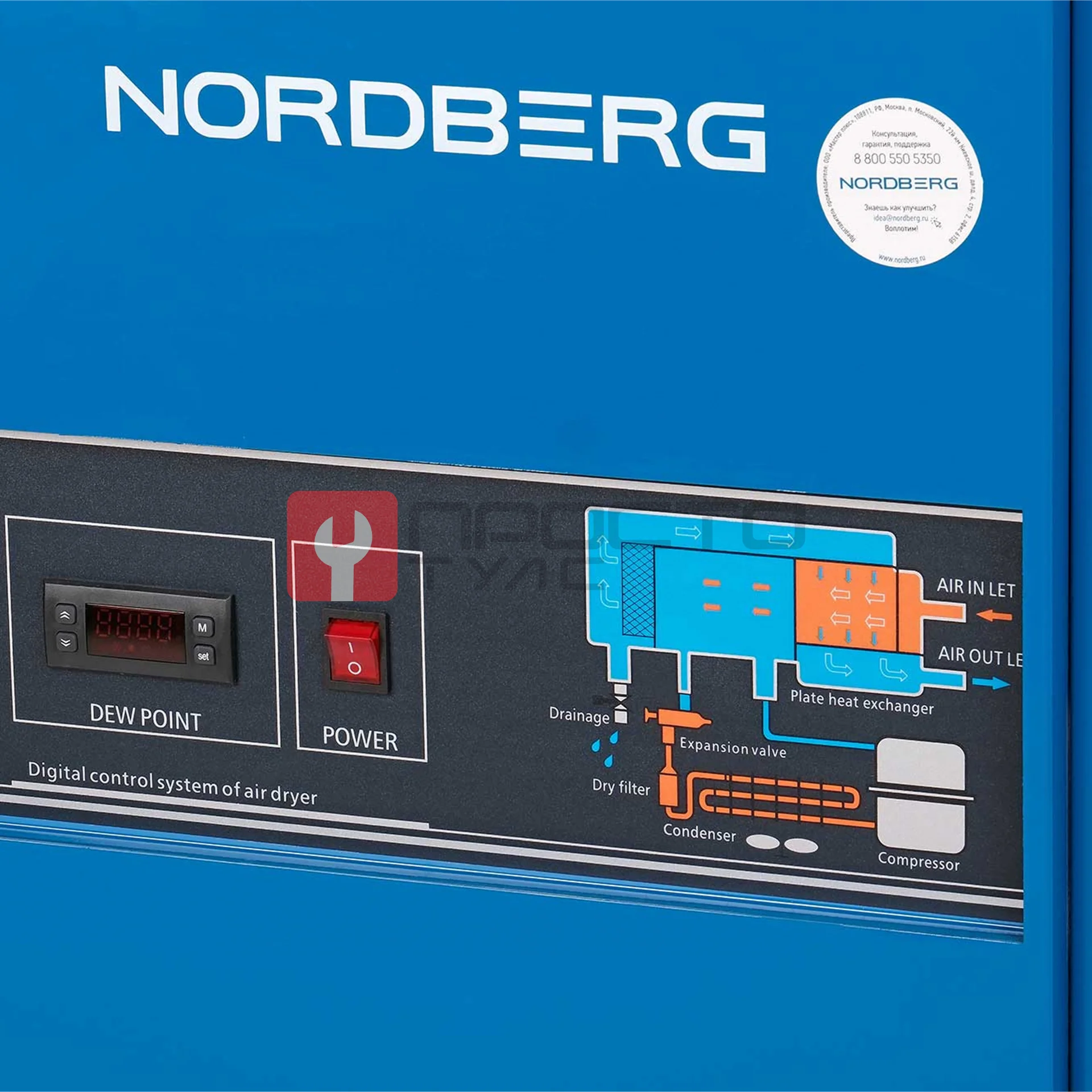 Осушитель воздуха до 16 бар, 3600 л/мин, 220 В NORDBERG NCD30 фото (2)