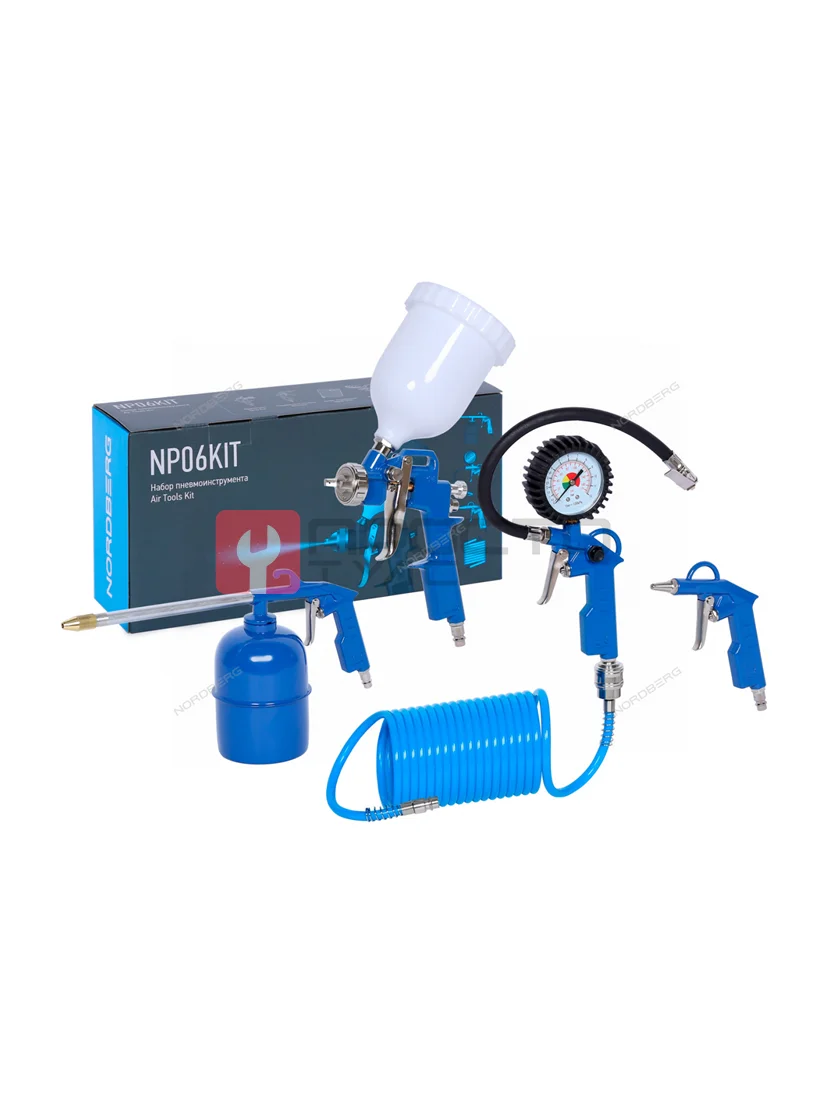 Набор пневмоинструментов, 5 предметов NORDBERG NP06KIT