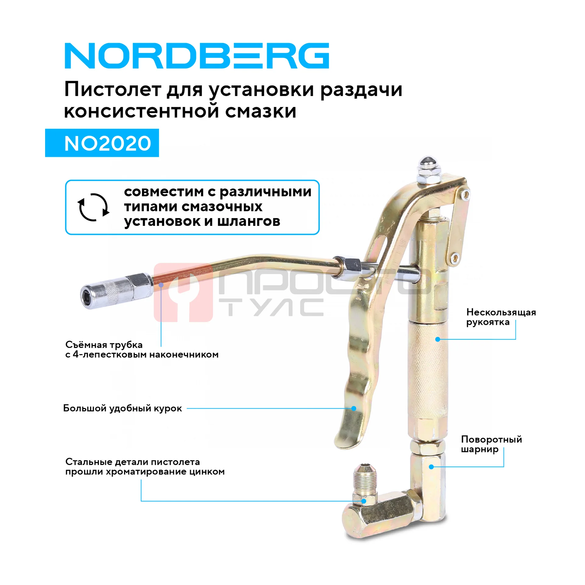 Пистолет смазочный NORDBERG NO2020 фото (1)