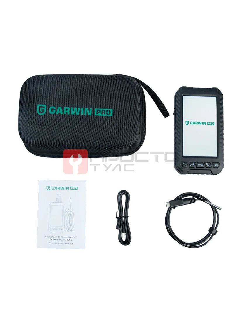 GARWIN PRO A70260-3.9 Видеоэндоскоп 5" IPS дисплей, зонд type C гибкий 1 м, камера 3.9 мм, в кофре
