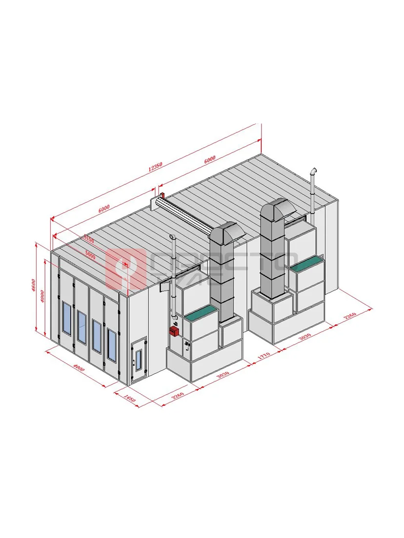 KraftWell KRW1254-MG Покрасочная камера 12 х 5 х 4 м., 60 000 м3/ч