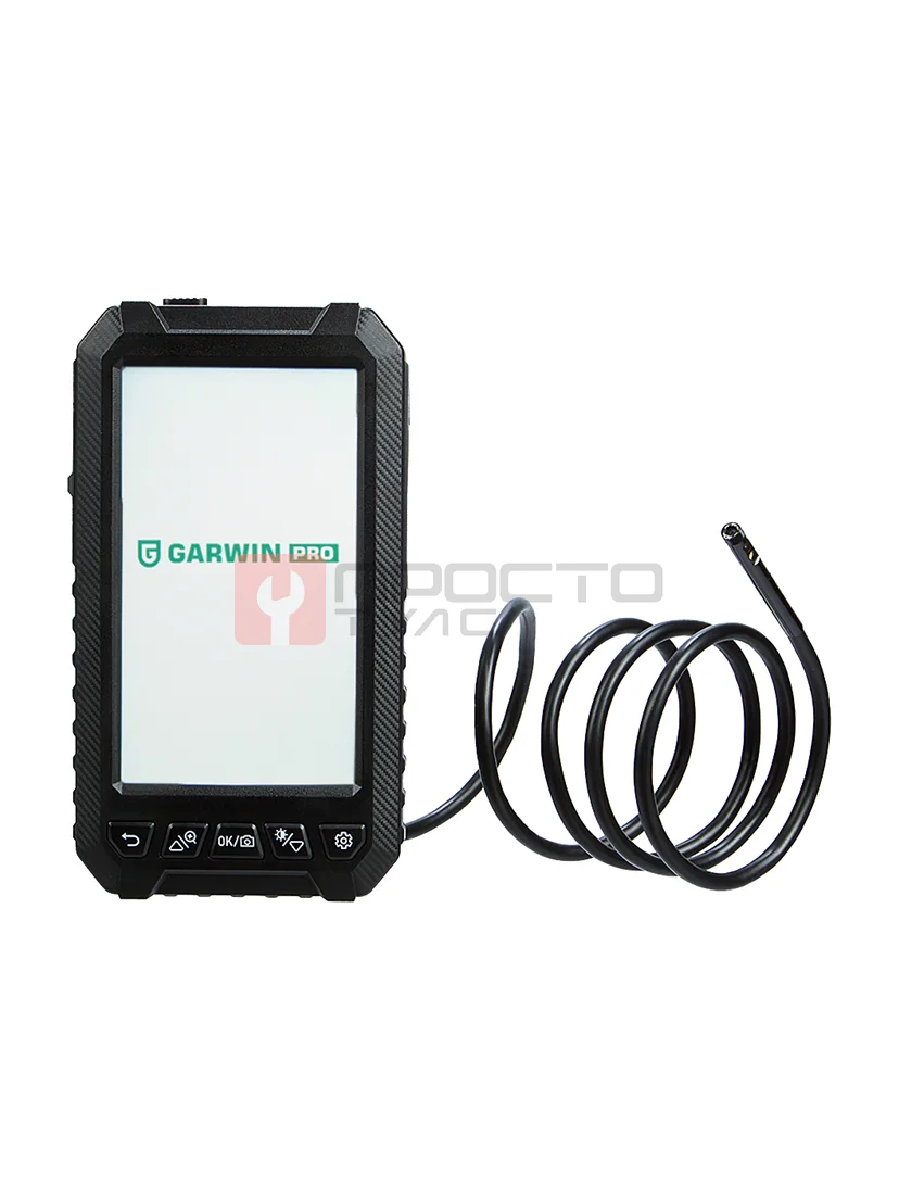 GARWIN PRO A70160 Видеоэндоскоп 5" IPS дисплей, зонд type C гибкий 1 м, двойная камера 5.5 мм, в кофре