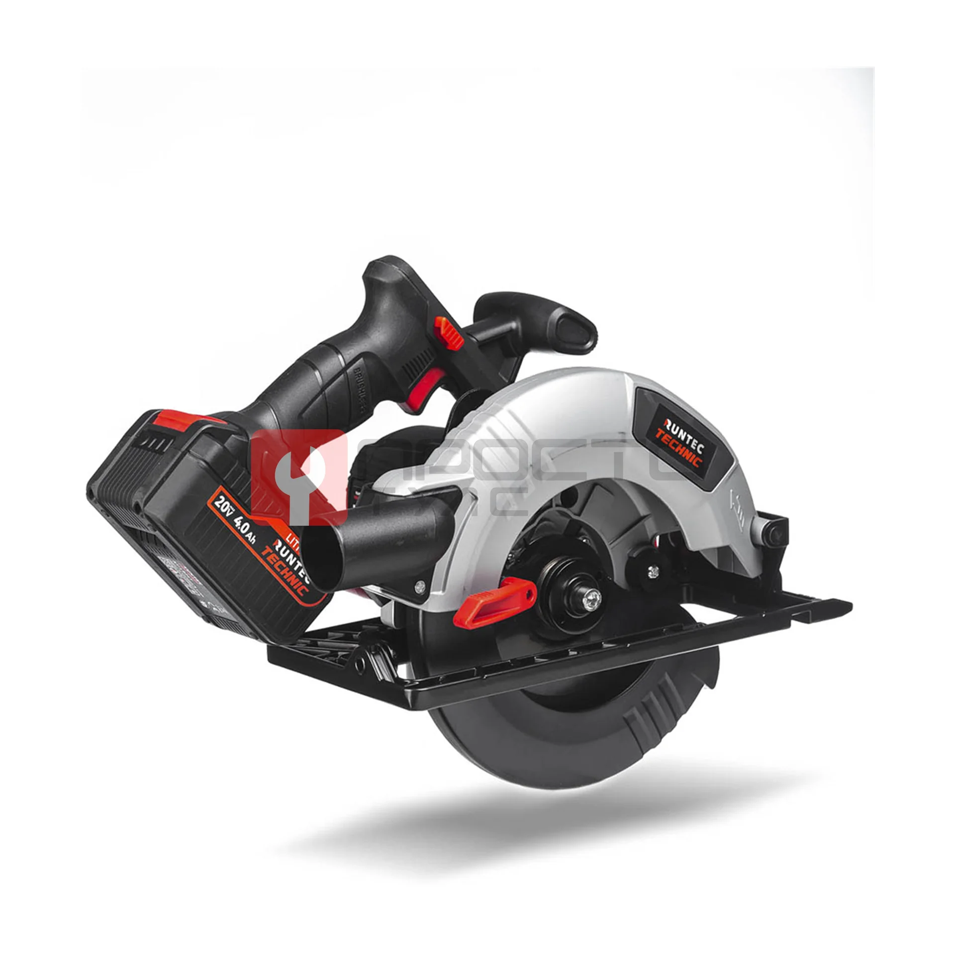 RUNTEC RT-CS1000T Пила циркулярная аккумуляторная RUNTEC TECHNIC 190*30 мм, 20В, 2*4Ач, 1000Вт фото (1)