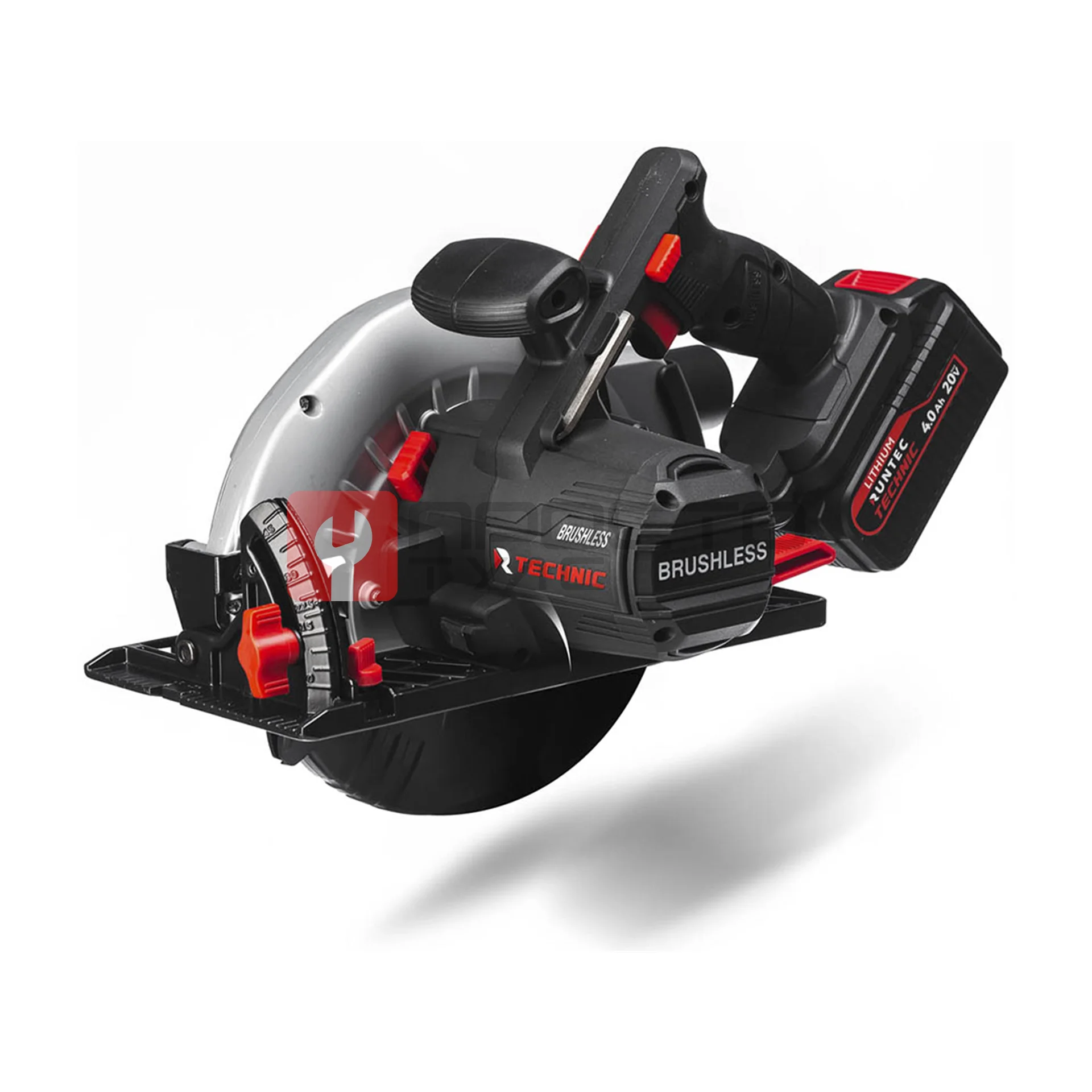 RUNTEC RT-CS1000T Пила циркулярная аккумуляторная RUNTEC TECHNIC 190*30 мм, 20В, 2*4Ач, 1000Вт фото (2)