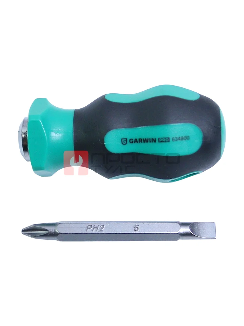 GARWIN PRO 634800 Отвертка короткая переставная SL6.0/PH2