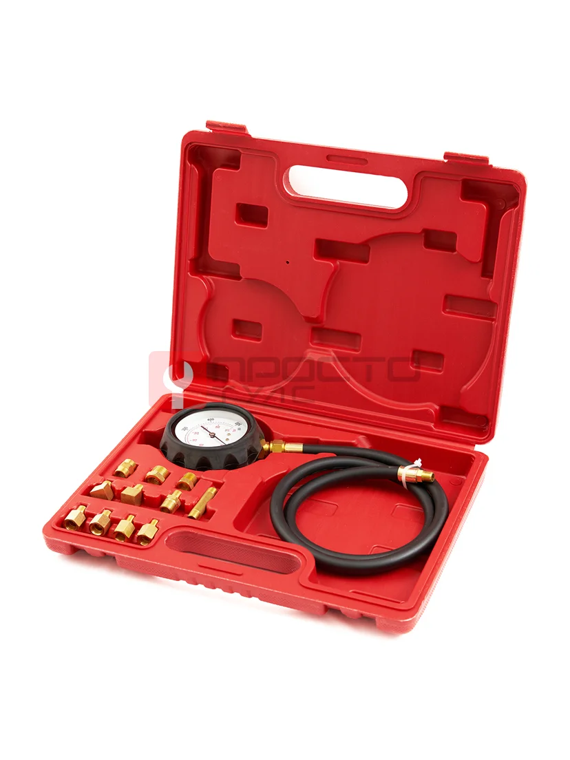 ST106 Тестер давления масла с адаптерами, 0-500PSI (0-35бар)