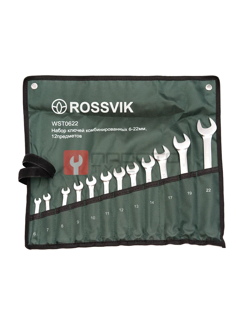 WST0622 Набор ключей комбинированных ROSSVIK 6-22мм, 12шт