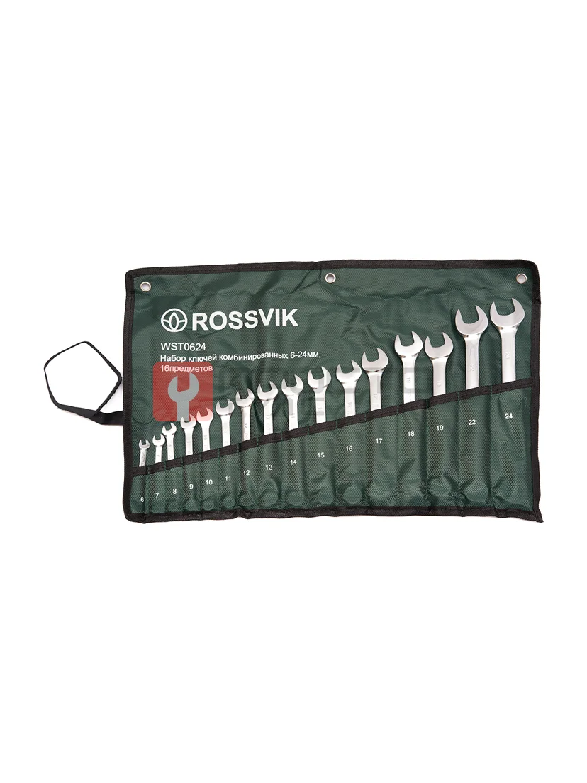 WST0624 Набор ключей комбинированных ROSSVIK 6-24мм, 16шт