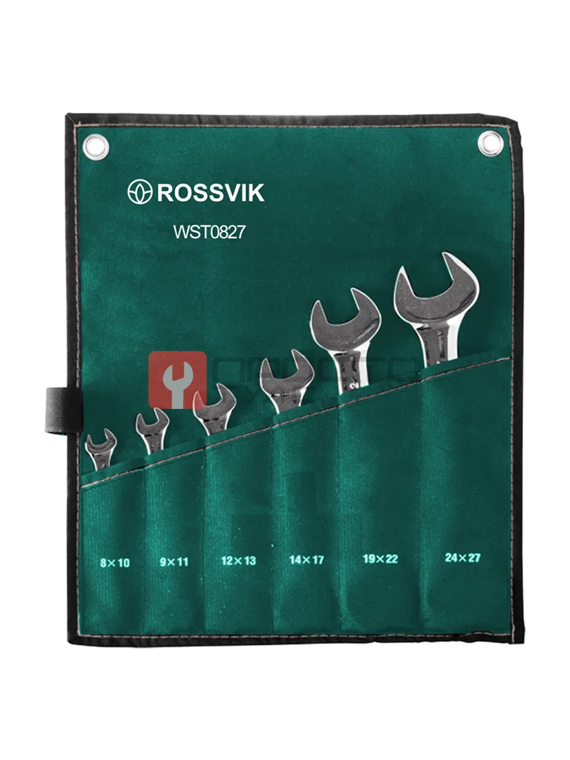 WST0827 Набор ключей рожковых ROSSVIK 8-27мм, 6шт