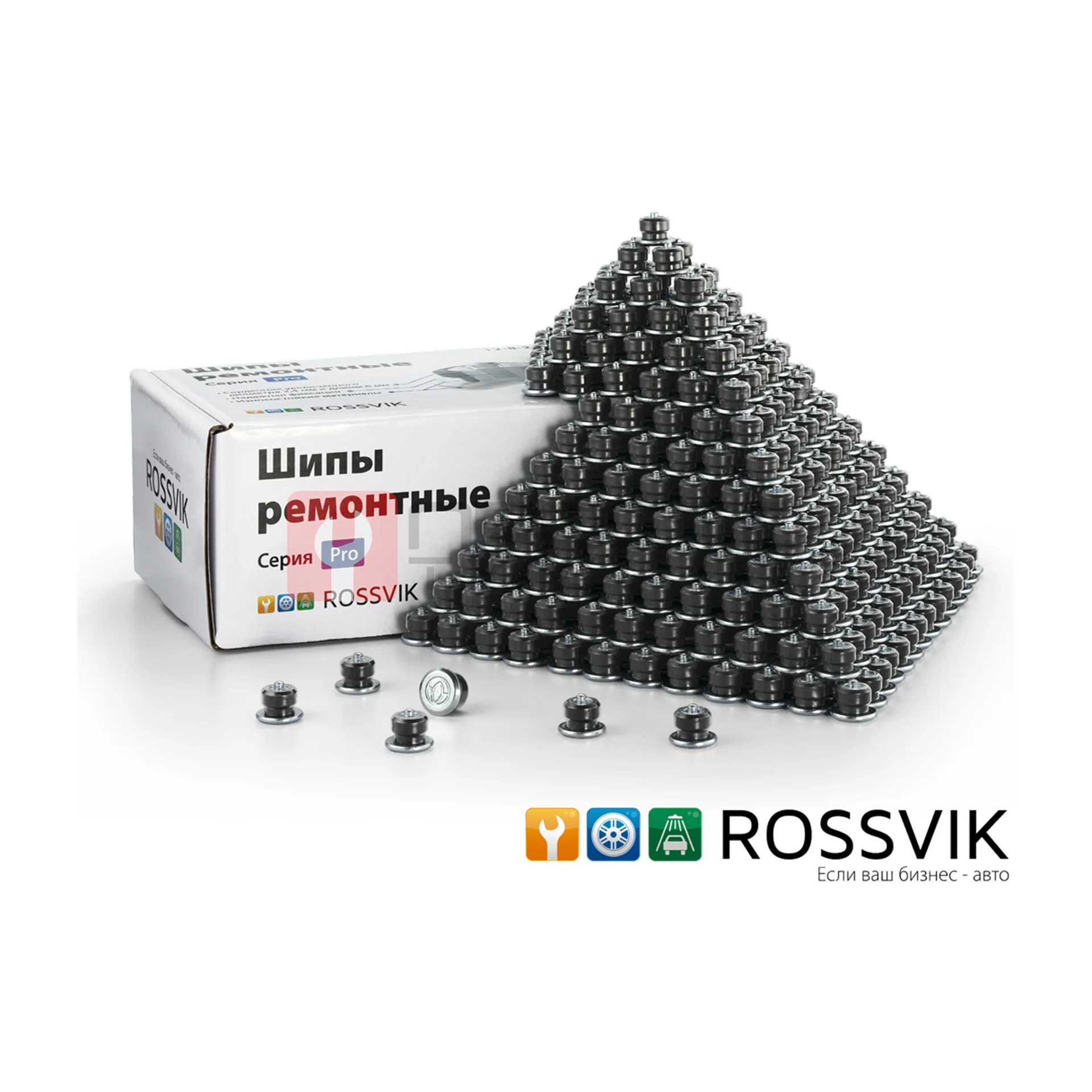 Шип ремонтный ROSSVIK 12-8-2 серия PRO (коробка 500шт) фото (6)